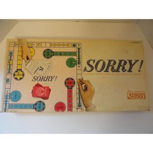 Vintage 1964 Parker Brothers Sorry! Board Game, Slide Pursuit - Near Mint!